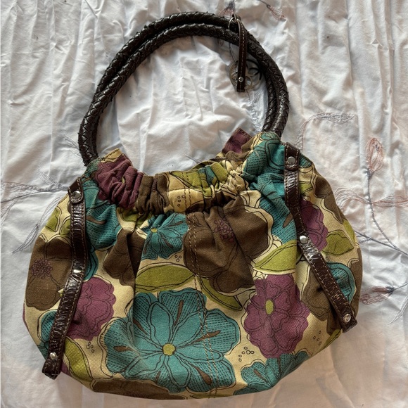 Multicolored handbag with flowers - Picture 1 of 3